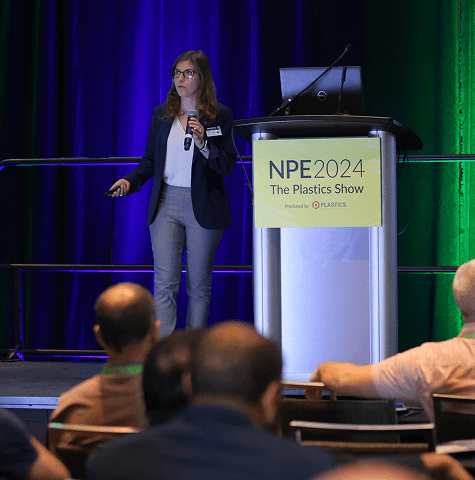 Speaker presenting at NPE classroom session