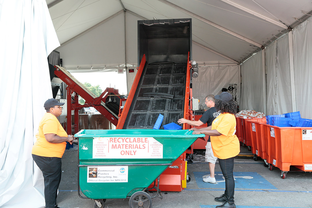 Photo of the recycling center at NPE