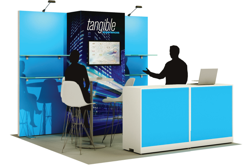 boothmockup exhibit hall photo showing large tradeshow floor